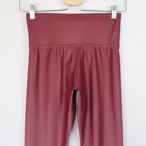 Carbon38 High Rise 7/8 Legging Liquid Metallic Takara Shine Glossy Rose Pink S - Picture 6 of 7